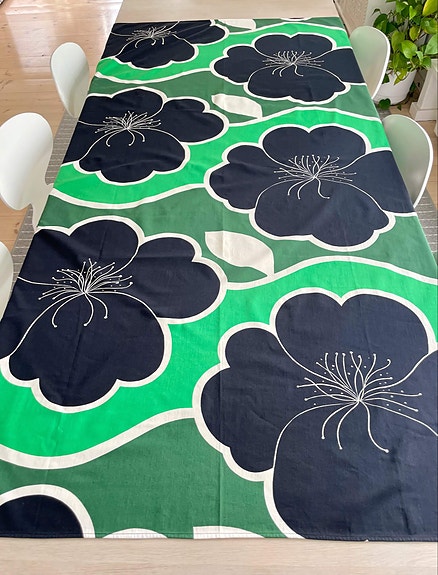 Tampella Hede Pöytäliina Puuvillaa Vihreä Musta
