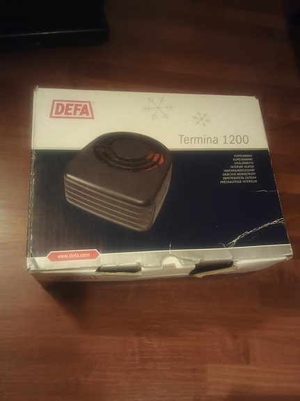 Defa Termina 1200 lämmitin ja Defa lämmittimen johto 5m