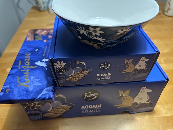 Fazer x Moomin Arabia 80-vuotisjuhlaboksi: Fazer Muumi kulho | Tori