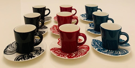 Iittala AIKA GRAPHICS -kahvikuppi  + tassi /aluslautanen
