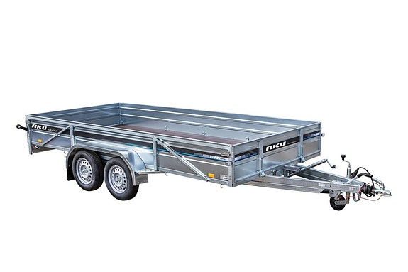 Aku jarrullinen peräkärry 410x185x40 2-akselinen / 2750kg