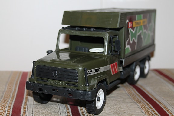 Turkin armeija 80-luvun Desoto AS800 kuorma-auto leikkiauto 30cm vanha erikoinen