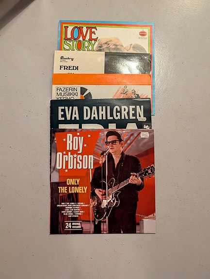 5 vinyyliä Fredi, Roy Orbison, Love Story, Eva Dahlgren,  kokoelma