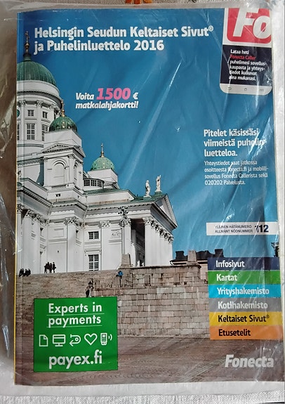 Helsingin Seudun Keltaiset Sivut ja Puhelinluettelo 2016