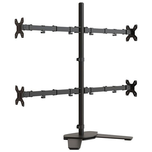 vidaXL Näyttöteline musta teräs VESA 75/100 mm(sku358009