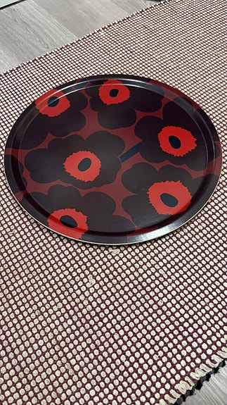 Marimekko Unikko Tarjotin 46cm punainen/luumu