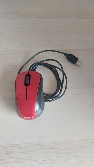 Verkko USB-hiiri punainen musta