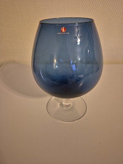 Iittala Sininen Jalallinen Lasi