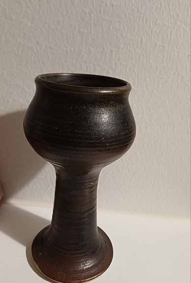 Vintage ruskea maljakko, FML, Arabia
