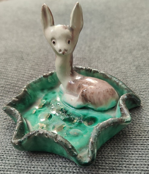 Bambi Kupittaan savi vintage figuuri patsas