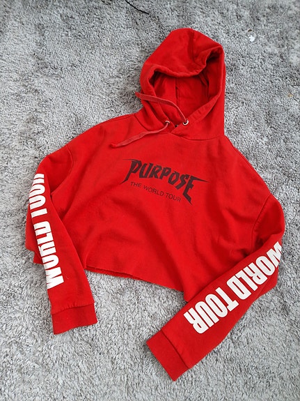 Justin Bieber crop huppari