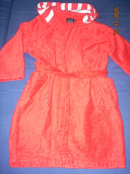 Ratian frotee kylpy/aamutakki lasten 130 cm, uudenveroinen