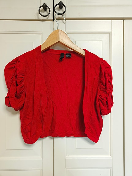 H&M punainen bolero/ neuletakki