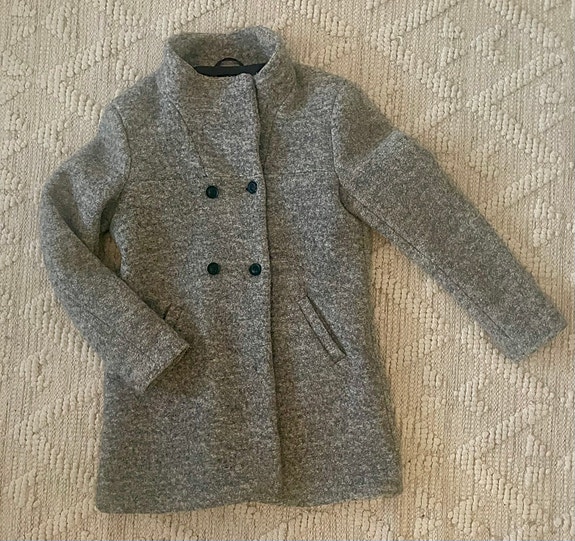 Only harmaa villakangastakki, XL