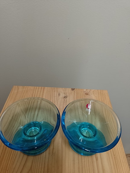Iittala Kaj Franck Katio vaaleansiniset kyttilänjalat 2kpl