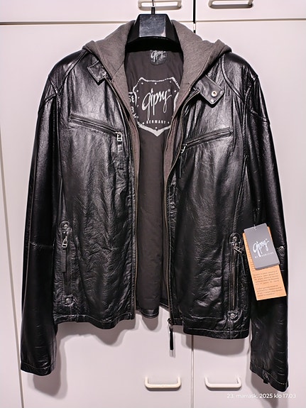 Gipsy Biker-nahkarotsi, musta, uusi, XXL