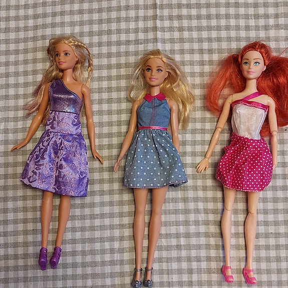 Barbie Nukenuket 3 kpl eri asuissa