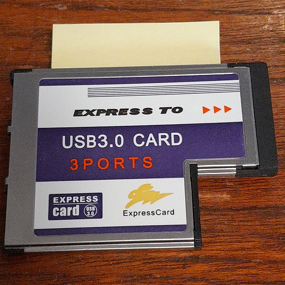 Express to USB 3 laajennuskortti.