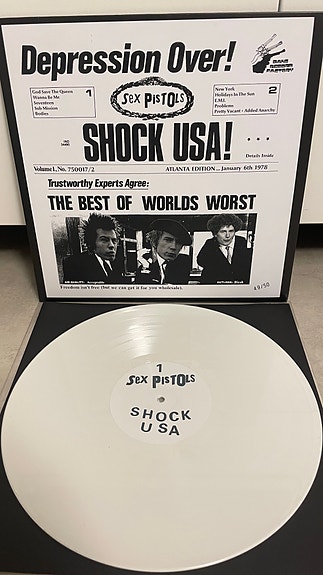SEX PISTOLS Shock USA 1978 Live in Atlanta. White Vinyl. Ultra Rare.