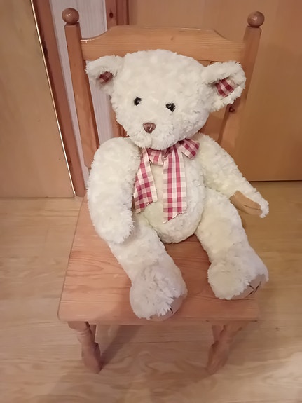 Istuva vanha nalle