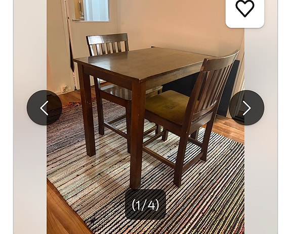 Ostetaan ruokapöytä ja tuolit
