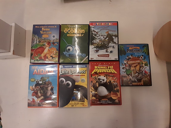 Lasten elokuvia 7 kpl dvd-setti