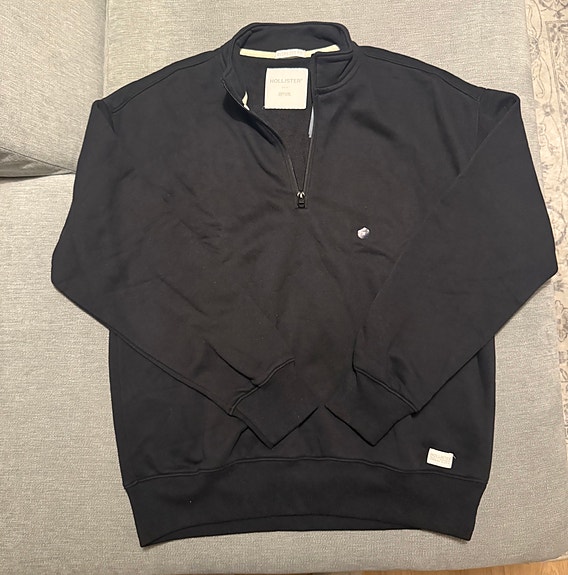Hollister M Miesten Musta Vetoketjullinen Paita