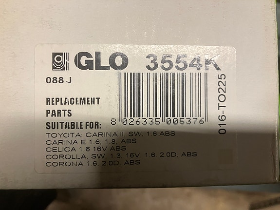 Toyota Corolla/Carina-E Ulompi Vetonivel 92-01
