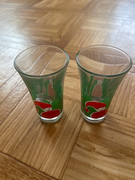 Aarikka Tonttu- snapsilasit, 5€/2kpl