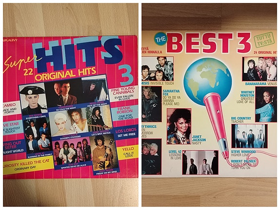 80-luvun alkuperäiset hitit. Tupla LP-levyt