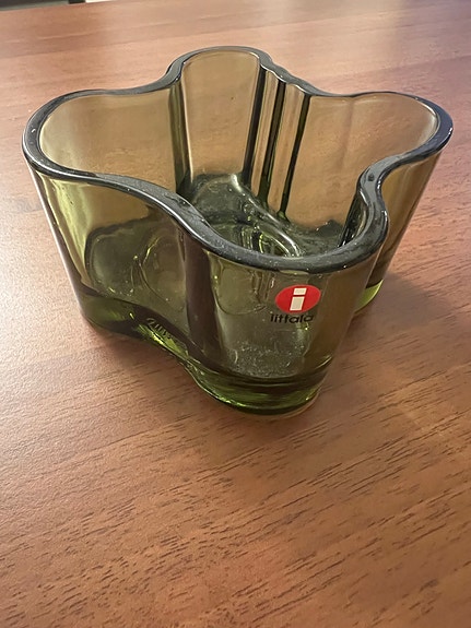 Iittala Alvar Aalto kynttilälyhty vihreä