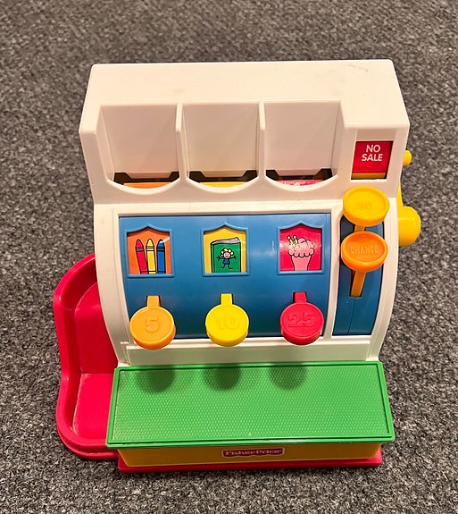 Fisher Price iso kassakone 19x20x23