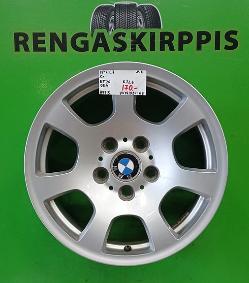 16″ 5×120 ET20 K72,6 16″x7 BMW OEM