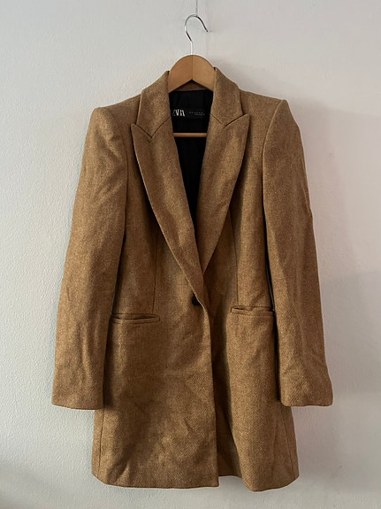Zara beige villakangastakki xs