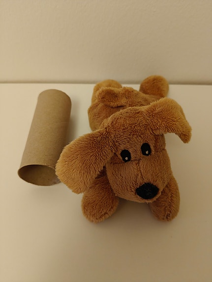 Pieni pehmolelu "koira"