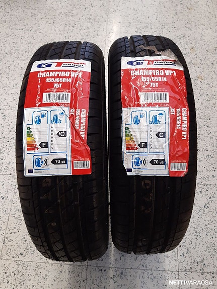 GT Radial Champiro VP1 155/65R14, käyttämättömät 2kpl