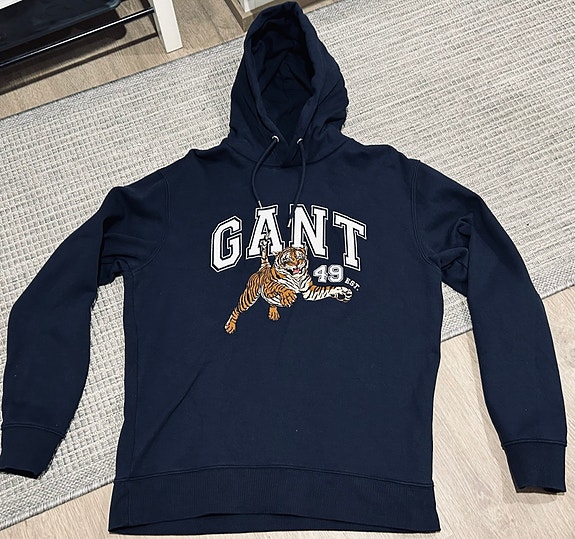 GANT tummansininen miesten Tiger sweat hoodie huppari koko  L
