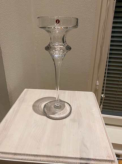 Iittala lasinen kynttilänjalka