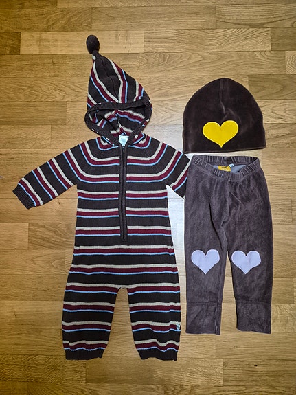 me&i pipo ja trikoot + babystyle neulehaalari 86cm
