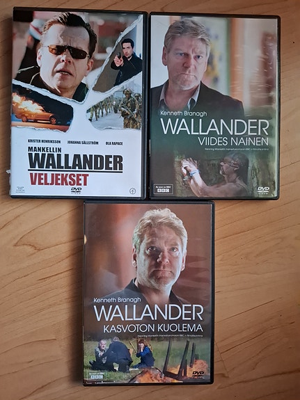 Wallander DVD-elokuvasarja kolme levyä