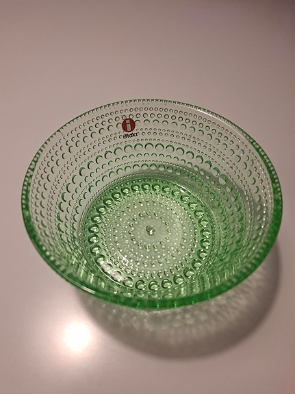 Iittala Kastehelmi jälkiruokakulho omenanvihreä