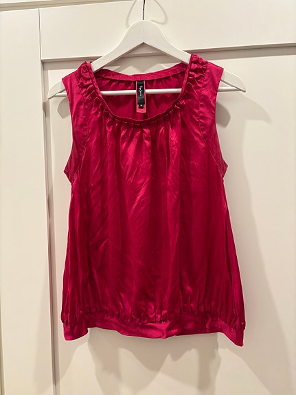 Pepe Jeans silkkitoppi tumma pinkki M