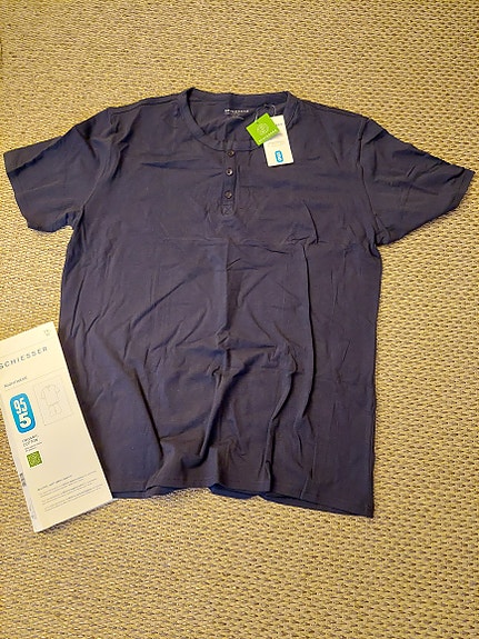 Uusi Schiesser pyjaman yläosa 3XL lyhythihainen sininen