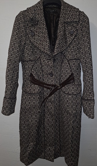 Ruskea takki villaa VILA Clothes koko L