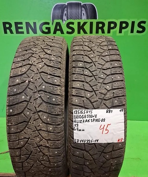 185/65R15 Bridgestone Blizzak Spike 02 -nastarenkaat