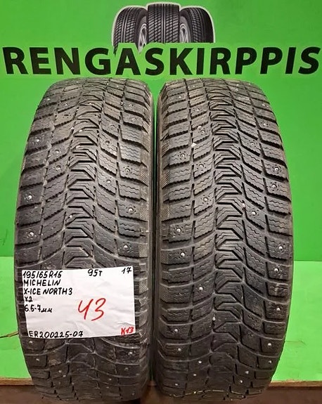 195/65R15 Michelin X-Ice North 3 95T nastarenkaat