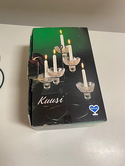 Riihimäen lasi -kuusi kynttelikkö