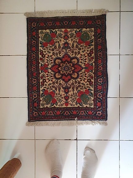persian kerman alueen käsintehty villa mattoa