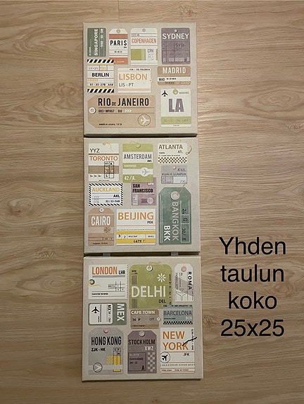 IKEA Pjätteryd taulut, 3kpl.