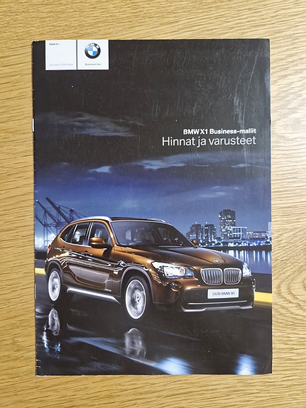 BMW X1 Business hinnat ja varusteet -esite 2009